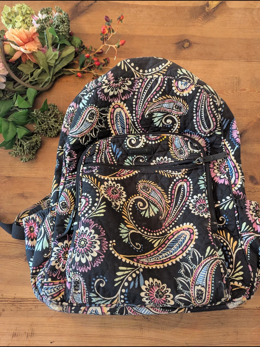 Vera Bradley Bandana Paisley Swirl Large Backpack